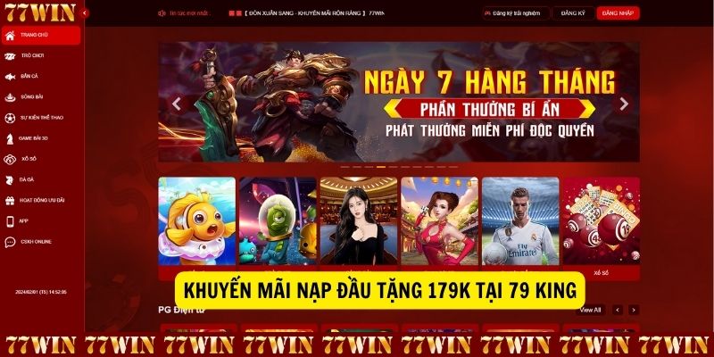 Khuyen Mai Nap Dau Tang 179K tai 79 King